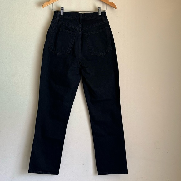 Abercrombie & Fitch The 90s Straight Ultra High Rise Jeans Curve Love Black 26 S - Picture 8 of 14